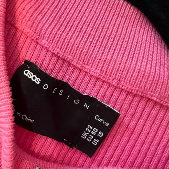 Hot pink sweater tank top from asos - Picture 5 of 7